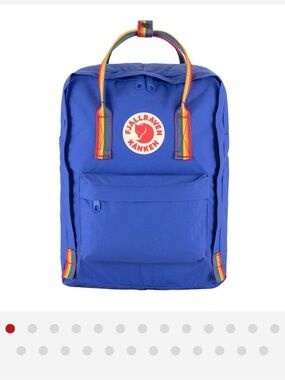 Fjallraven Kanken Rainbow Pride Backpack Cobalt Bright Blue Regular Size NWOT